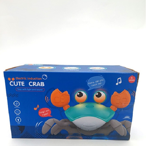 خرچنگ موزیکال شارژی سنسوردار آبی electric induction cute crab blue -اسباب بازی